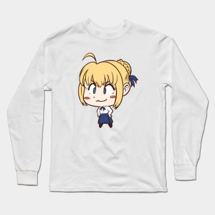 Saber-Chibi Long Sleeve T-Shirt